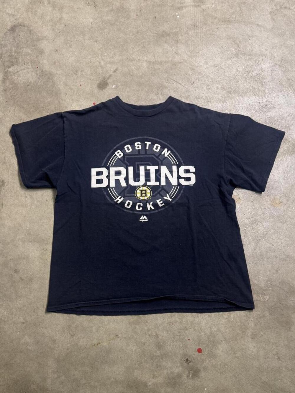 Majestic Boston Bruins NHL Graphic T-Shirt Boxy Fit XL